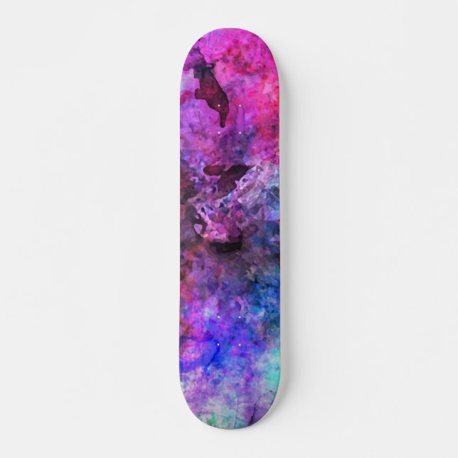Skateboard Abrégé sur pourpre fabuleux aquarelle (Devant)