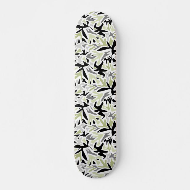 Skateboard Abstract, Black and Green, Youth, Modern, Creative (Devant)
