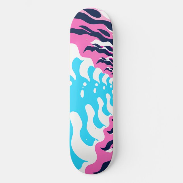 Skateboard Abstract Dream Wave – Vibrant Surreal Flow (Recto)