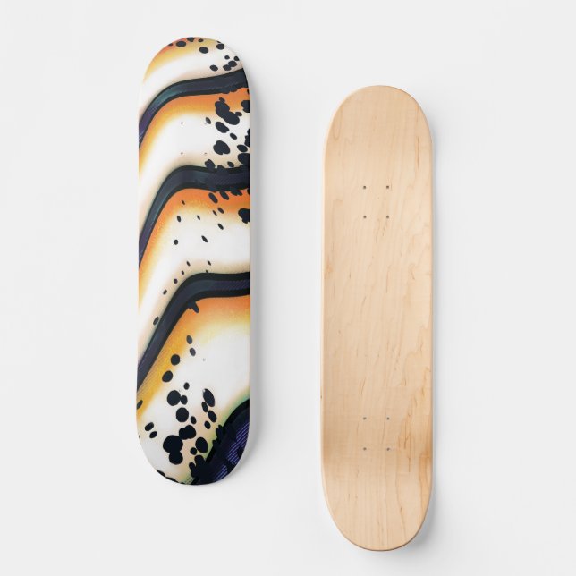 Skateboard Abstract Orange Flow – Modern Bold Graphic (Recto)