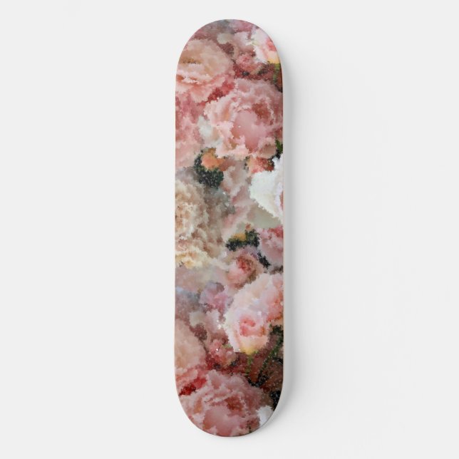 Skateboard Abstract pastel pink rose overlay pixel art   (Recto)