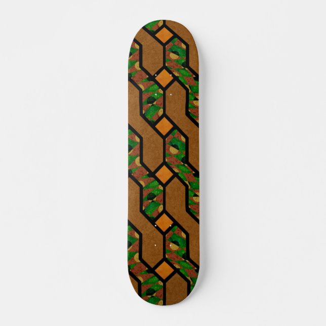 Skateboard Abstract Shimmy Wood Pattern (Devant)