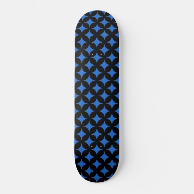 Skateboard Abstract stars in black and blue (Recto)