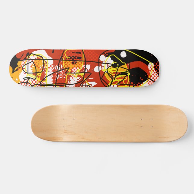 Skateboard Abstraction Rouge Cool (Horz)