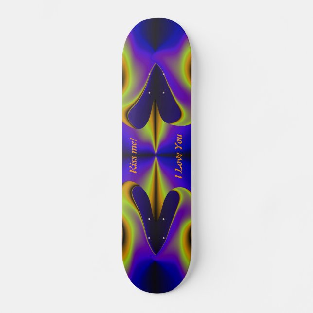 Skateboard Abstrait 2 Coeur arc-en-ciel (Recto)