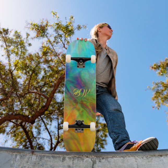 Skateboard Abstrait Coloré (Extérieur 1)