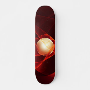 Skateboard Abstrait Crème rouge moderne Imaginaire Fractal Ar