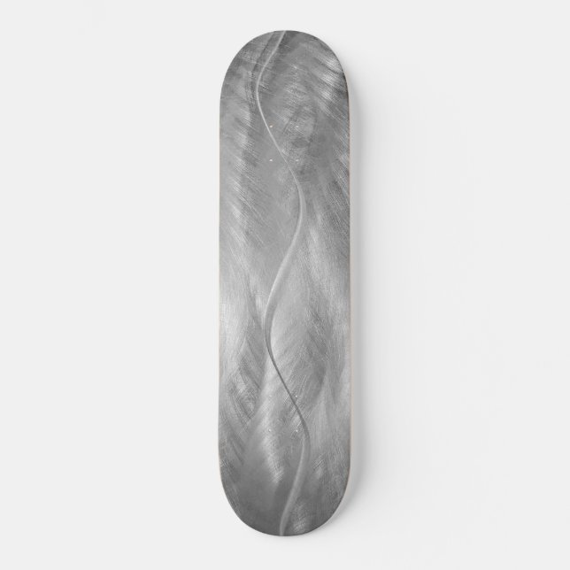 Skateboard Abstrait en acier inoxydable brossé (Recto)