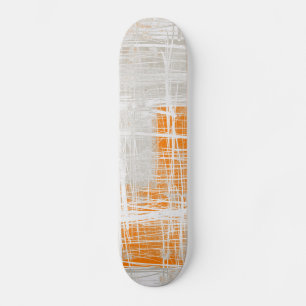 Skateboard Abstrait gris blanc
