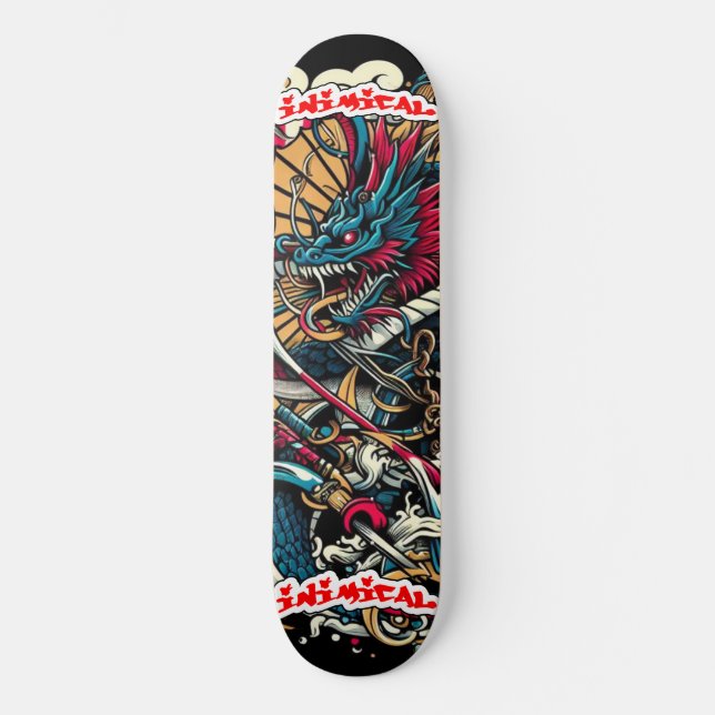 Skateboard Abstrait japonais inimical (Recto)