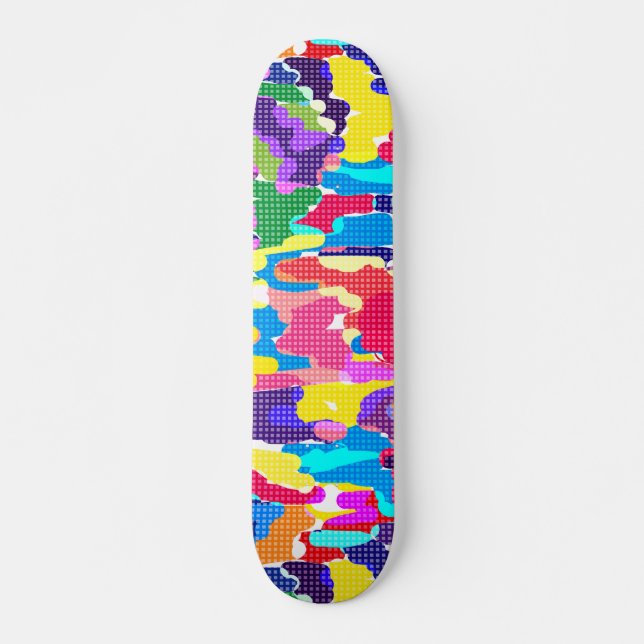 Skateboard Abstrait multicolore (Devant)