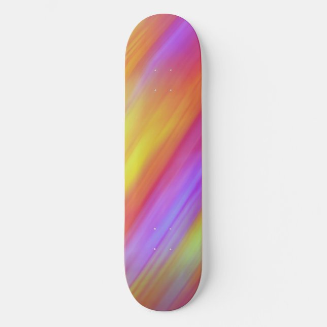 Skateboard Abstrait rouge rose rose rose rose vif néon (Recto)