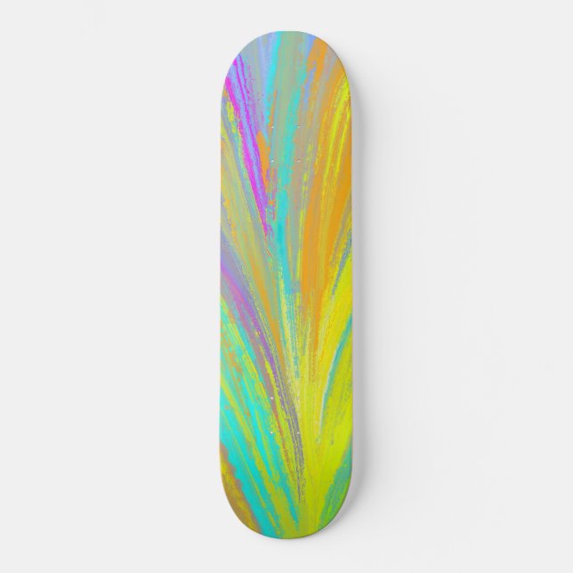 Skateboard Abstrait Tropical Summer Fun (Recto)