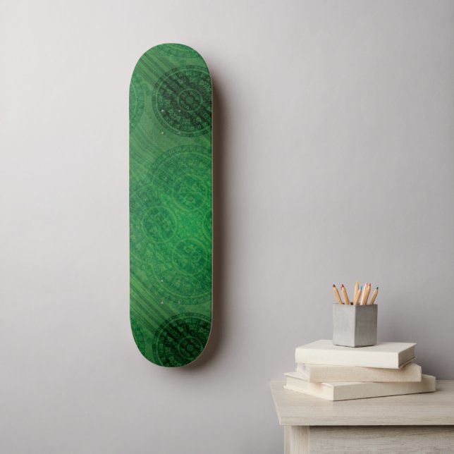 Skateboard Acceptation | Médaillons de méditation verte (Art mural)