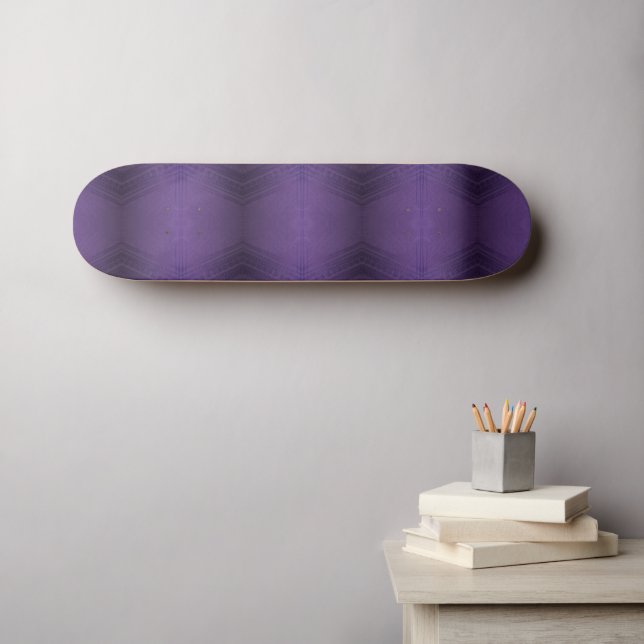 Skateboard Acceptation | Motif Boho violet écectique (Art mural (Horz))