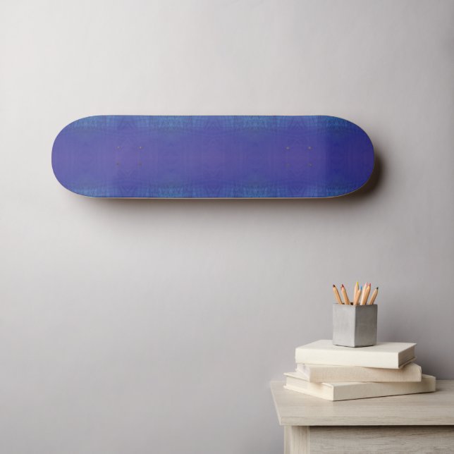 Skateboard Acceptation | Motif de Blue Indigo Violet Shibori (Art mural (Horz))