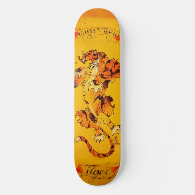 Skateboard accrochez-vous à la carte TIGER (Recto)