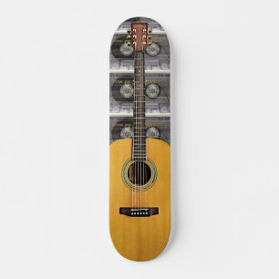 Skateboard Acoustic Guitar et rétro Tape Rock