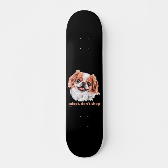 Skateboard ADOPT, NE SHOP (japonais chinois espagnol) chien m (Devant)