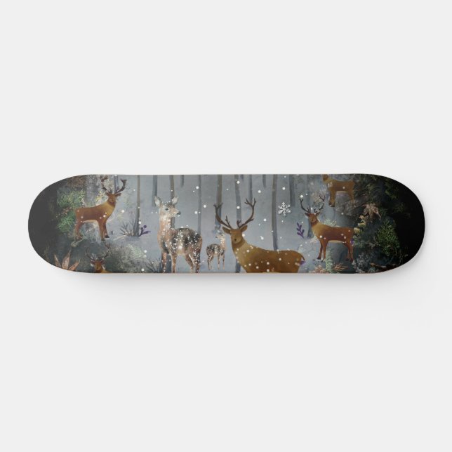 Skateboard Adorable Rindeer La Nuit (Horz)