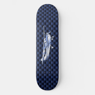 Skateboard Aéronef Classique Chrome Cessna Flying Carbon Fibr