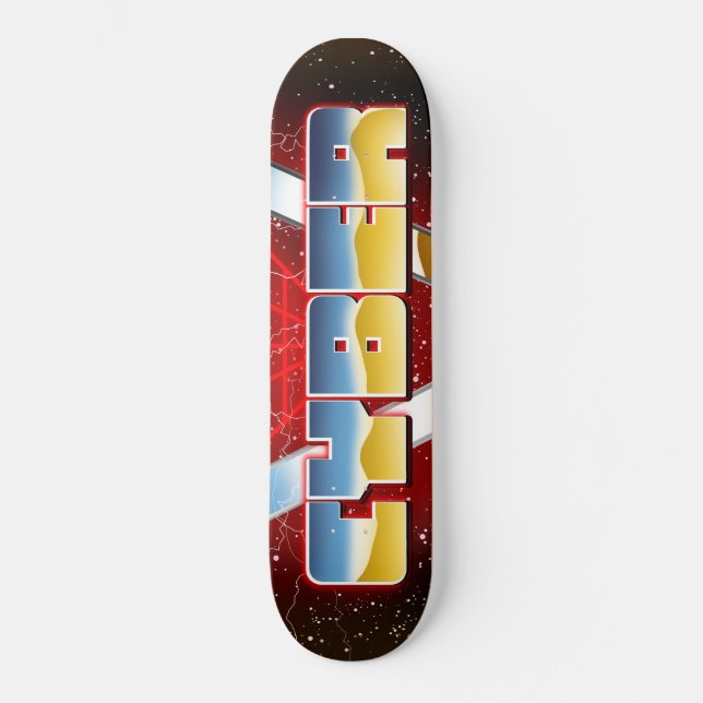 Skateboard Affiche cyber des années 80 (Recto)