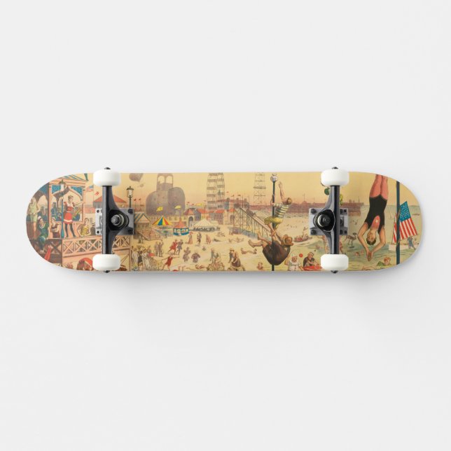 Skateboard Affiche De Cirque Des Gens En Costumes Se Produisa (Horz)