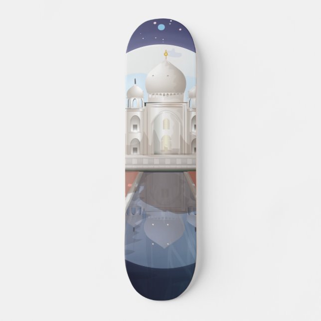 Skateboard Affiche de voyage de l'icône du monde indien (Recto)