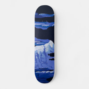 Skateboard Affiche de voyage de spéléologie Cavernes Voyage V