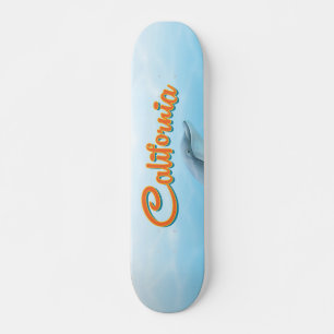 Skateboard affiche voyage Dolphin de Californie vintage