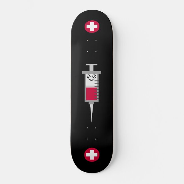Skateboard Aiguille Seringue Rave Kawaii Hypo (Recto)