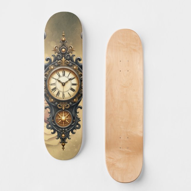 Skateboard Ailes de l'Éternité – Le Gardien Intemporel.  (Recto)
