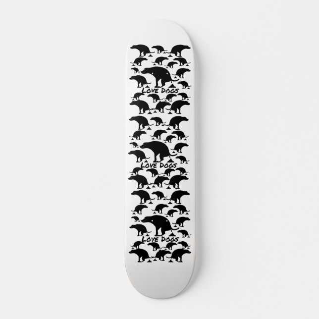 Skateboard Aimer les chiens qui caca (Devant)
