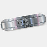 Skateboard Ajouter Nom, Initiales, Metal Shine Checkerplate L<br><div class="desc">Ajoutez le nom ou les initiales que vous voulez sur ce design génial - Voir ma boutique pour beaucoup plus de modèles de skateboard personnalisés et Skateboard T-Shirts,  Sweat - shirts à capuche,  Backpacks,  couvertures et plus encore.</div>
