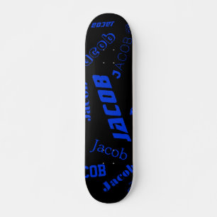 Skateboard Ajouter un nom ou un mot Bleu et noir