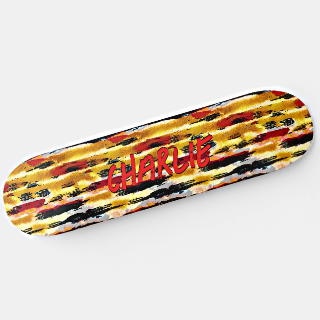 Skateboard Ajouter un nom, Parcelles Tribales naturelles Abst (Créateur téléchargé)
