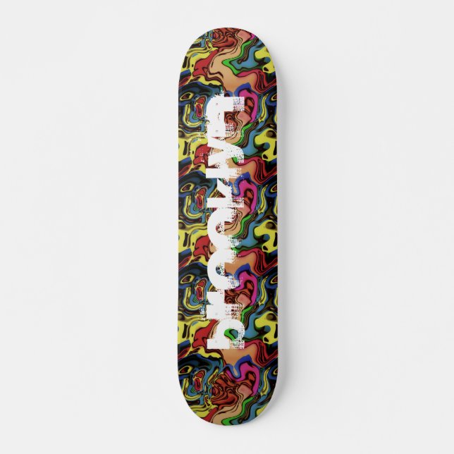 Skateboard Ajouter votre graffiti de ville Abstrait (Devant)