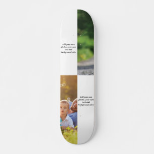 Skateboard Ajoutez vos propres photos, texte et jetez pi arri