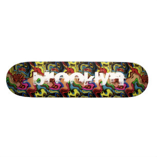 Skateboard Ajoutez votre abrégé sur graffiti de ville