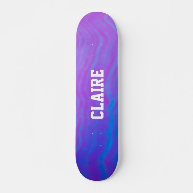 Skateboard Ajoutez Votre Nom Violet Cool (Devant)