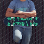 Skateboard Ajoutez Votre Propre Nom Personnalisé Monnaie Bleu<br><div class="desc">Ajoutez votre propre nom personnalisé Skateboard personnalisé avec votre nom personnalisé dans la typographie moderne vert menthe sur un simple arrière - plan bleu. Personnalisez en modifiant le texte dans la zone de texte fournie. Offrez un cadeau sur mesure, un skateboard personnalisé à votre skateboarder préféré pour Noël, anniversaire ou...</div>