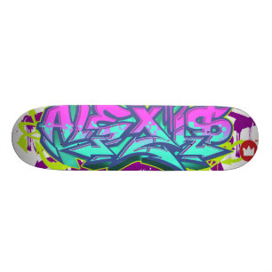 Skateboard Alexis nommé dans le graffiti