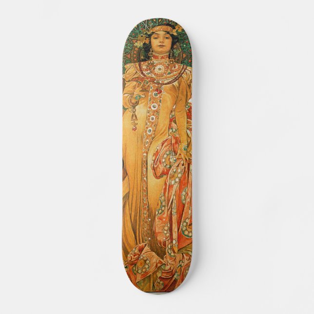 Skateboard Alfons vintage M. Mucha (Recto)