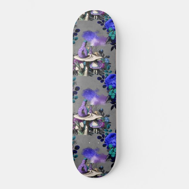 Skateboard Alice au pays des merveilles Fleurs de la chenille (Recto)