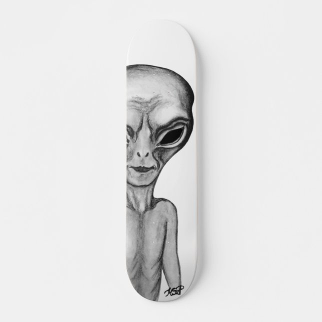 Skateboard Alien gris (Devant)