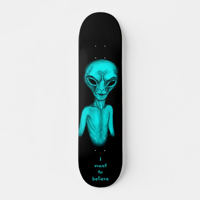 Skateboard Alien, je veux croire (Devant)