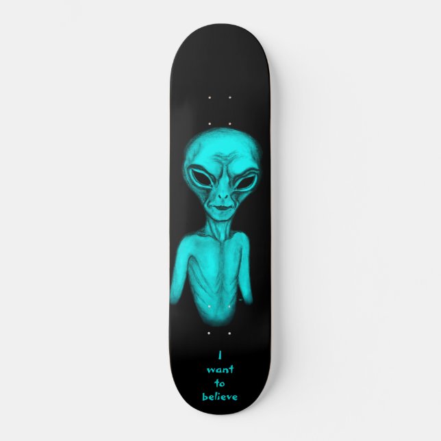 Skateboard Alien, je veux croire (Recto)