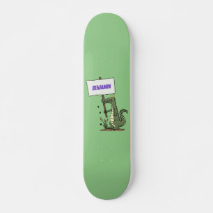 Skateboard Aligator de crocodile drôle avec dessin animé