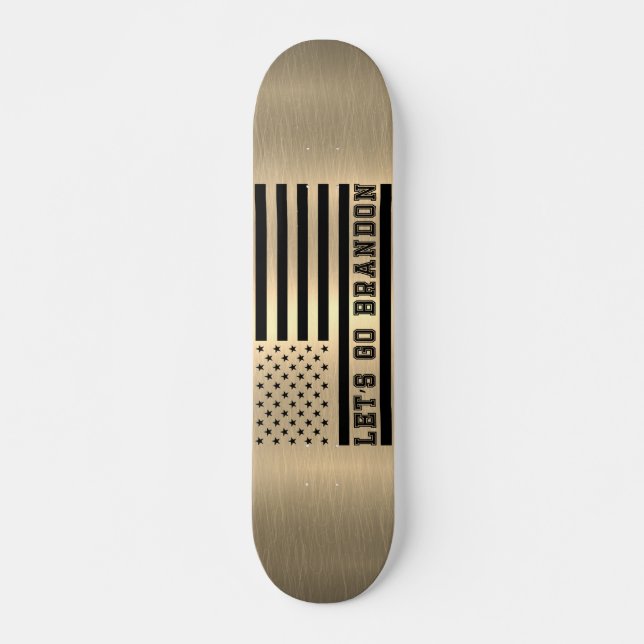 Skateboard Allons voir Brandon Brass Gold Sheen (Devant)