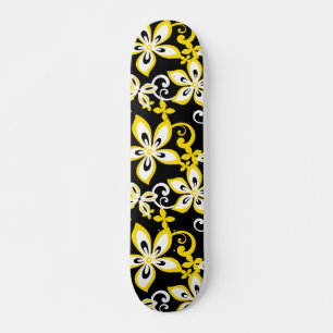 SKATEBOARD ALOHA HAWAII (NOIR/JAUNE)